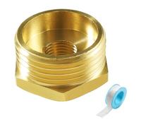 Lyeteung Nippli Riduttori in Ottone da G1 a G1/4, Riduttore di Riduzione In Ottone Filettatura, Adattatore per Tubo Esagonale in Ottone Convertitore con Nastro Idraulico, per Tubo