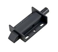 LYEUXHJPX 4-inch Spring Press Push Pull Telescopic Latch Door Hinge Impact Type Lock 1Pcs(Black Front)