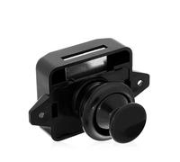 LYEUXHJPX Black Push Button Latch Lock Camper Car Drawer Keyless Kitchen Cabinet Door 26mm Cut Hole 1Pcs