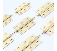 LYEUXHJPX Hinge Furniture Cabinets Brass Doors Windows 1Pcs(50mm-Brushed Brass)