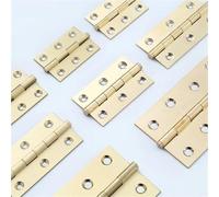 LYEUXHJPX Hinge Furniture Cabinets Brass Doors Windows And Silent Flat Head Hinges 1Pcs(100mm-mate)
