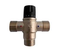 LYEUXHJPX Miscelatore termostatico for energia Solare in Ottone, valvola termostatica, Rubinetto termostatico, DN15, DN20, DN25, Caldaia for Riscaldamento a Pavimento(DN25)