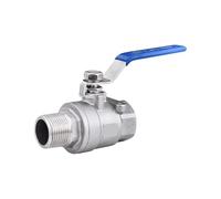 LYEUXHJPX Valvola a Sfera in Acciaio Inox 304 con Filettatura Interna ed Esterna, Riscaldamento a Due Pezzi, Interruttore con Filettatura Interna ed Esterna, valvola Manuale 4 Minuti 15(G1/2)