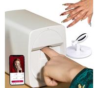 LYFDPN agreilduite 3D Stampante Automatica per Manicure, 2400dpi Color Art Nails/Premere su Stampante per Unghie con Supporto per Bottiglia di Smalto per Unghie (White)