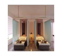 LYFDPN Camerino del negozio di abbigliamento Spogliatoio mobile in metallo a forma di U. Semplice spogliatoio portatile per la camera da letto di negozi specializzati (Blue 100x230x60CM)