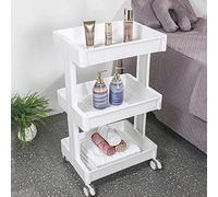 LYFDPN Carrello di servizio di bellezza con 3 ripiani, carrello portaoggetti su ruote Carrello per trucco/carrello per attrezzi per clinica, centro massaggi, bagno, carrello portaoggetti