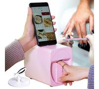 LYFDPN Digital Mobile Nail Art Printe, Macchina per la Pittura delle Unghie-Foto Fai-da-Te e Cartone Animato, Stampante Automatica 3D per Manicure (Pink)