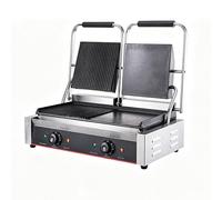 LYFDPN Piastra elettrica per panini, tostatrice Professionale per Sandwich con Controllo della Temperatura da 50 a 300℃, Macchina Antiaderente per Hamburger per preparare Colazione (Commercial)