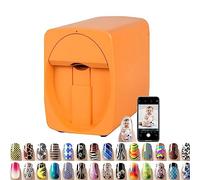 LYFDPN Stampante per Unghie 3D Professionale Mini Stampante per Unghie, Macchina per la Pittura delle Unghie Portatile Multifunzione per Bambini/Nail Studio (Orange)