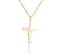 LYFHJD Accessorio Minimalista Crocifisso Collana Uomini, Collana a Croce con Gesù su di Esso - Girocollo Crocifisso Ciondolo per Uomini, Collana a Croce di Gesù per Il Natale Ringraziamento s