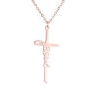 LYFHJD Accessorio Minimalista Crocifisso Collana Uomini, Collana a Croce con Gesù su di Esso - Girocollo Crocifisso Ciondolo per Uomini, Collana a Croce di Gesù per Il Natale Ringraziamento s