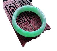 LYFHJD Bracciale in giadeite Naturale Bracciale in giadeite Braccialetti con Temperamento in Pietra di Giada Verde Naturale con Scatola di Certificato (Colore : Green, Dimensioni : 52-53mm)