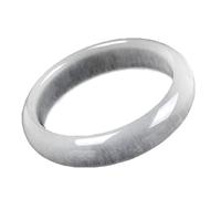 LYFHJD Bracciale Rigido in Giada Bianca Naturale Accessori per Temperamento da Donna Bracciale in Vera Giada Cina Braccialetti in Giada nefrite Bianca Naturale (Color : Clear, Size : 52-53mm)