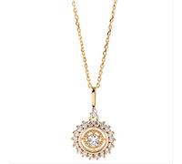 LYFHJD Collana Floreale del Sole zircone per la Ragazza della Catena delle clavicoli Femminile