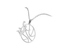LYFHJD novità per la 2025 Collana da Basket per Donna Acciaio Inossidabile Danza Ginnastica Artistica Pendenti Divertenti Regali di Gioielli novità in gioielleria Accessori Regalo Creativo, Formato