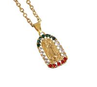 LYFHJD novità per la 2025 Delicato zircone Vergine Maria Ritratto Collana Pendente per Le Donne Fede cattolica Preghiera amuleto Gioielli Regalo Gioielli Accessori Regalo Creativo
