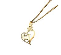 LYFHJD Nuovo 2025 Donne arabe Color Oro Musulmano Islamico Dio Allah Collana con Ciondolo Fascino Gioielli Ramadan Regalo Collana a Catena in Acciaio Inossidabile con per Te Gioielli Accessori Regalo
