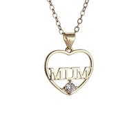 LYFHJD Nuovo per la 2025 squisita zircone Lettera Madre Collana con Ciondolo a Forma di Cuore per Le Signore, Gioielli Eleganti e alla Regalo per Gioielli della Madre Accessori Regalo Creativo