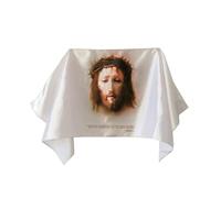 LYFOOHEART Velo di Saint Veronica per Chiesa Gioca Velo Santo per Decorazione Il Velo di Santa a grandezza naturale da indossare Regalo della Chiesa cattolica, bianco, Large