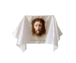 LYFOOHEART Velo di Saint Veronica per Chiesa Gioca Velo Santo per Decorazione Il Velo di Santa a grandezza naturale da indossare Regalo della Chiesa cattolica, bianco, Large