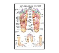 LYFWIN Riflessologia di Il Piede Poster & Stampe Piede Agopuntura Grafico Tela Parete Arte Plantare Acupoint Dipinti Ufficio Decorazioni Immagine 50x70cmx1 No Cornice