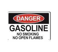 Lygond Targa in metallo con scritta in lingua inglese "Danger Gasoline No Smoking No Open Flames Signs For Garden For Club 20 × 30,5 cm