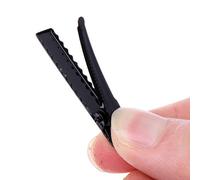 Lyguy - Mollette a Coccodrillo, 10 Pezzi, in Metallo, Colore: Nero, 4 cm