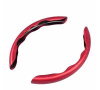 LYHCM 2 Pezzi Coprivolante Auto per Mini Cooper 2001-2006 Mini R50 R53 R60, Coprivolanti Segmentati Copri Volante Antiscivolo Traspirante Protezione Accessori,Normal-Red