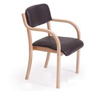 LYHD Sedia da Pranzo in Stile Nordico, Sedia da Pranzo in Legno massello, Moderna Poltrona da Studio Minimalista, con braccioli poltrone ergonomiche