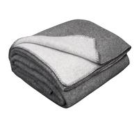 LYHome Coperta Lana - Pura e Calda Copriletto per Divano Letto Singolo, Plaid Invernale Autunnale, Coperte da Viaggio Esterni Campeggio Militare Esercito (150x215 cm | Grigio Chiaro - Grigio)