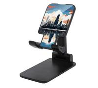 LYHVSFJW Chicago Skyline - Supporto pieghevole per telefono cellulare, regolabile, per scrivania, portatile, con base antiscivolo, adatto a tutti gli smartphone