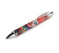 LYHVSFJW Clown Circus Show Penna a sfera retrattile inchiostro nero penne a sfera Super Soft Grip 0,5 mm penna a inchiostro punta media penne ufficio 1 pz
