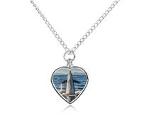 LYHVSFJW Collana con urna a forma di megattera accademica per ceneri a forma di cuore, collana per cremazione di cani e gatti, ciondolo per animali domestici