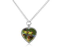 LYHVSFJW Collana con urna a forma di rana e albero dagli occhi rossi, per ceneri e cuore, collana per cremazione, cani e gatti, ciondolo per animali domestici