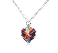 LYHVSFJW Collana con urna antilope canyon per ceneri a forma di cuore, collana per cremazione di cani e gatti, ciondolo per animali domestici