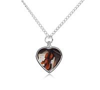 LYHVSFJW Collana con urna musicale con spartito di violino per ceneri cuore collana per cremazione cani gatti ciondolo urna per animali domestici cremazione gioielli medaglione gioielli ricordo