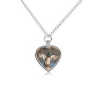 LYHVSFJW Collana con urna per ceneri a forma di anatre selvatiche che volano a caccia, collana per cremazione, cani, gatti, urna per animali domestici, gioielli per cremazione, gioielli, ciondolo