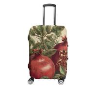 LYHVSFJW Copertura elastica per bagagli, con bacche di melograno, lavabile, resistente, con aperture con cerniera, adatta per bagagli da 48-81 cm, bianco, L, Fiori e Animali