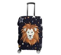 LYHVSFJW Copertura elastica per bagagli, con leone e stelle, lavabile, resistente, con aperture con cerniera, adatta per bagagli da 48-81 cm (), bianco, M, Fiori e Animali