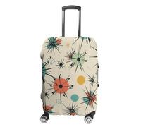 LYHVSFJW Copertura elastica per bagagli, motivo con stelle atomiche, stile retrò, lavabile, resistente, con aperture con cerniera, adatta per bagagli da 48-81 cm (), bianco, XL, Fiori e Animali
