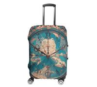 LYHVSFJW Copertura elastica per bagagli, per creare un tempo magico, lavabile, custodia per valigia da viaggio resistente, con aperture con cerniera, adatta per bagagli da 48 a 81 cm (), bianco, XL