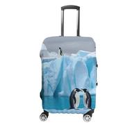 LYHVSFJW Copertura elastica per bagagli The Iceberg lavabile valigia manica durevole custodia da viaggio con aperture con cerniera adatta per bagagli da 48 a 81 cm (), bianco, M, Fiori e Animali