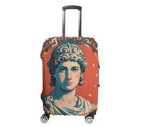 LYHVSFJW Copertura elastica per valigia, con stampa dell'antica Roma, lavabile, resistente, con aperture con cerniera, adatta per bagagli da 48-81 cm, bianco, XL, Fiori e Animali