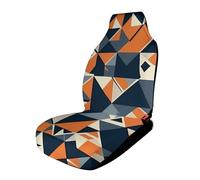 LYHVSFJW Coprisedili anteriori universali per auto, con forme geometriche, coprisedili anteriori per auto, set completo, personalizzabili, coprisedili anteriori