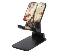 LYHVSFJW Parigi, supporto per telefono cellulare pieghevole vintage floreale regolabile per scrivania supporto per cellulare da scrivania portatile con base antiscivolo si adatta a tutti gli
