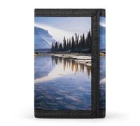 LYHVSFJW Portafoglio Trifold a forma di rosso con 8 scomparti per carte, tasca sottile con cerniera per monete, diviso, per uomini e donne, Magnifica vista a Banff, Taglia unica, Moderno