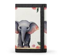 LYHVSFJW Portafoglio Trifold a forma di rosso con 8 scomparti per carte, tasca sottile con cerniera per monete, diviso, per uomini e donne, Elefante portafortuna, Taglia unica, Moderno