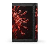 LYHVSFJW Portafoglio Trifold a forma di rosso con 8 scomparti per carte, tasca sottile con cerniera per monete, diviso, per uomini e donne, Forma rossa, Taglia unica, Moderno