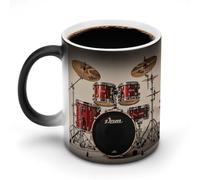 LYHVSFJW Set di tamburi, tazze da caffè in ceramica che cambiano il calore, tazze da tè personalizzate a sublimazione da 325 ml, per bevande calde e fredde, casa, ufficio, feste