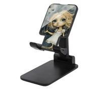 LYHVSFJW Supporto per telefono cellulare pieghevole con donne bionde con occhi grandi, supporto regolabile per telefono cellulare da scrivania portatile con base antiscivolo adatto a tutti gli